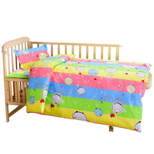 Одеяло для детского сада, хлопковый детский комплект, пододеяльник, кровать для сна, 3 предмета, постельные принадлежности