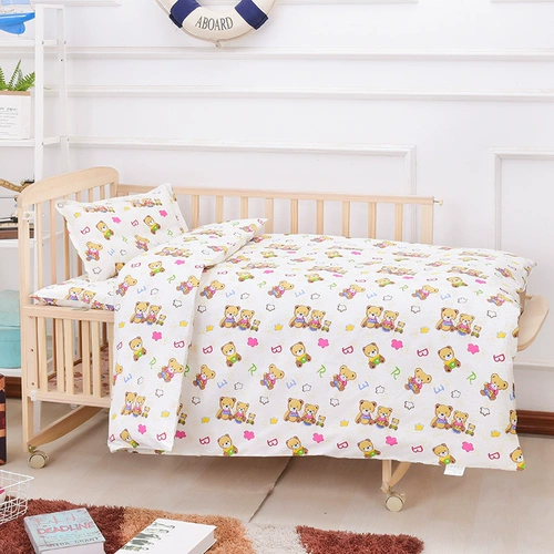 Одеяло для детского сада, хлопковый детский комплект, пододеяльник, кровать для сна, 3 предмета, постельные принадлежности