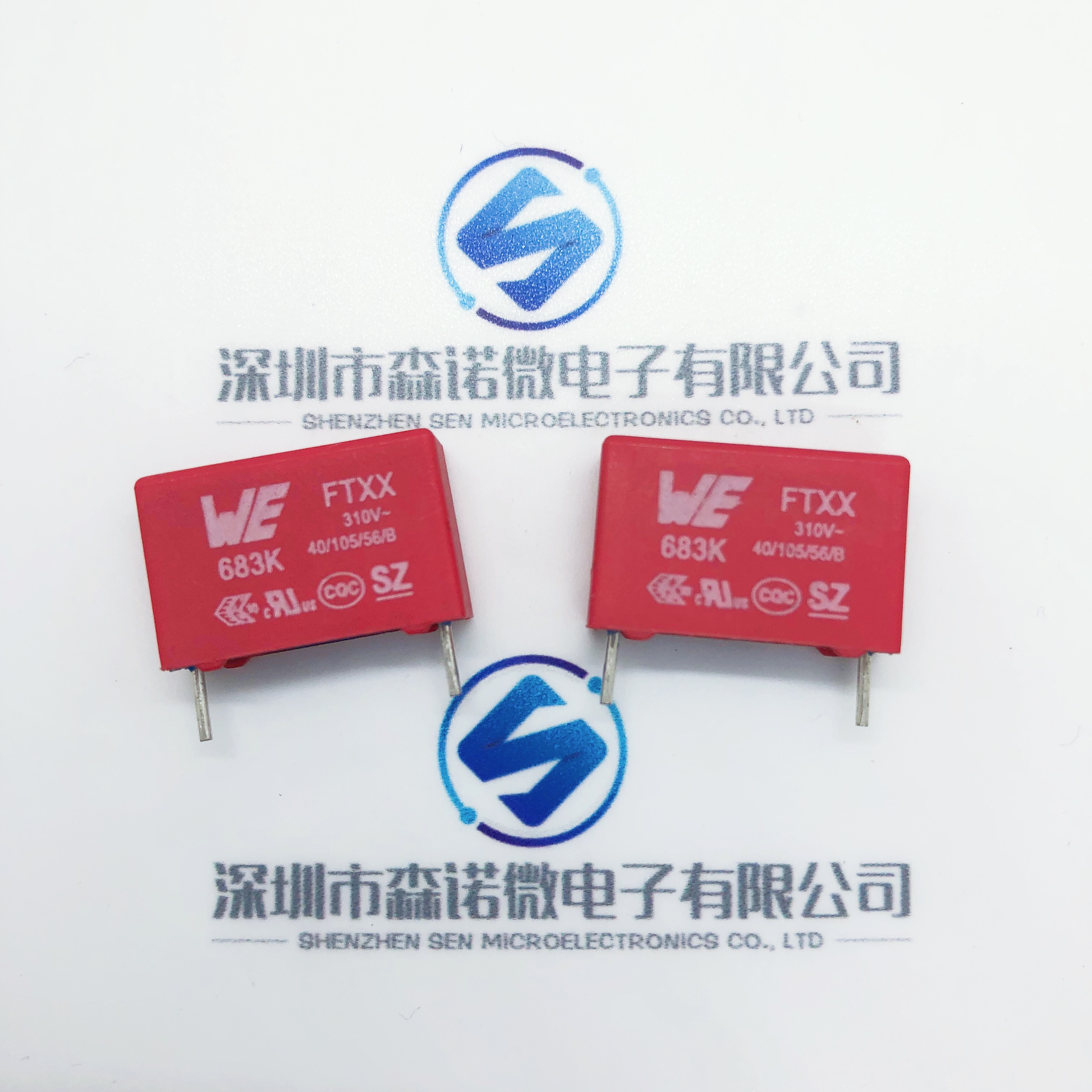 WE FTXX safety corrected film capacitor 310VAC683 310V 0 068UF 68NF pitch 15mm