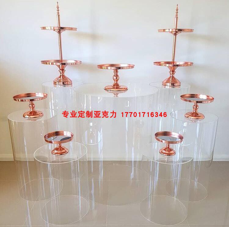 Customized transparent acrylic bucket acrylic cover wedding decoration plexiglass bucket diameter 300mm