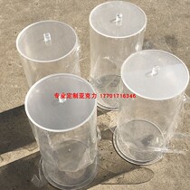 Transparent acrylic products processing acrylic display barrel round acrylic dried fruit bucket with lid