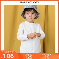 Happyology UK spring and autumn new boys long-sleeved cotton shirt breathable baby top shirt for children