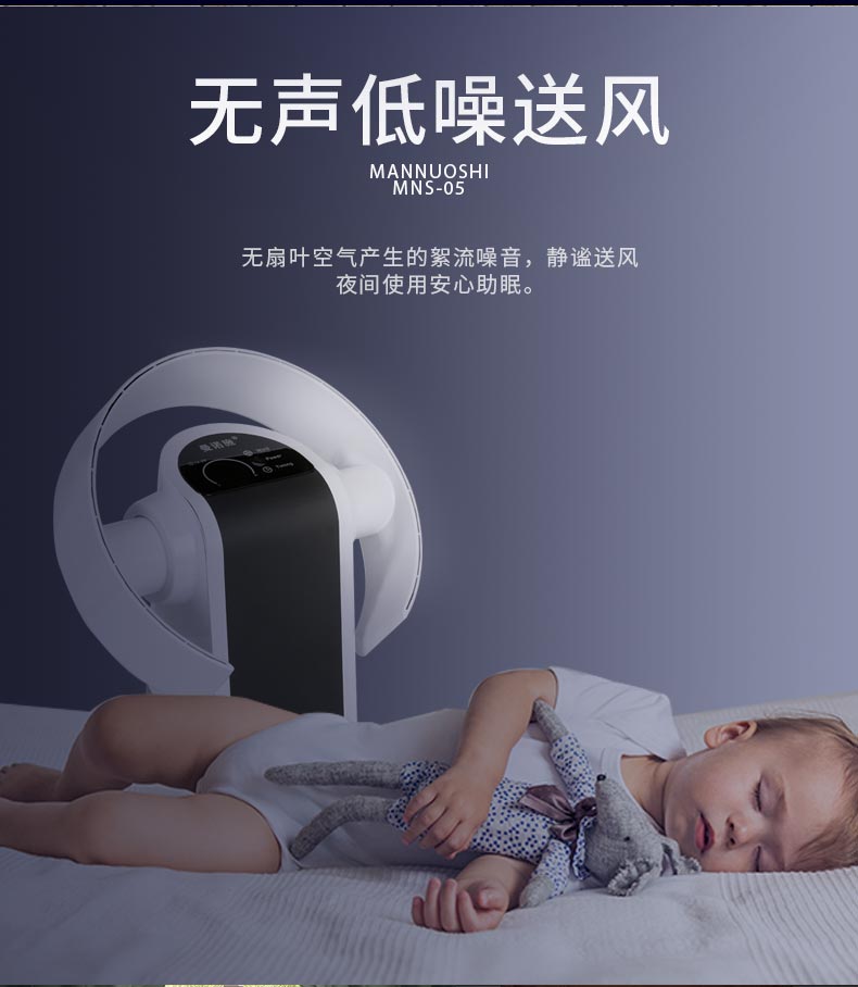 Manosch không lá quạt điện cực yên tĩnh văn phòng nhà lưu thông không khí quạt đối lưu quạt máy tính để bàn treo tường - Quạt điện quạt cây điện cơ