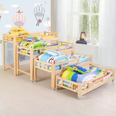 Kindergarten Pinus sylvestris var.mo ngolica four tui la chuang afternoon care session a bunk bed as well as pillow bunk beds for children wood that slept in the afternoon improved wooden beds