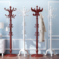 Xinke solid wood European-style coat rack floor-to-ceiling household hanging bag rack single rod simple modern bedroom hanging clothes rack
