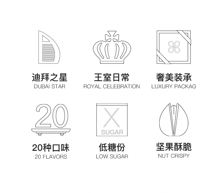 全球四大巧克力之一 迪拜芭驰Patchi 豪华混合装 250g 图3