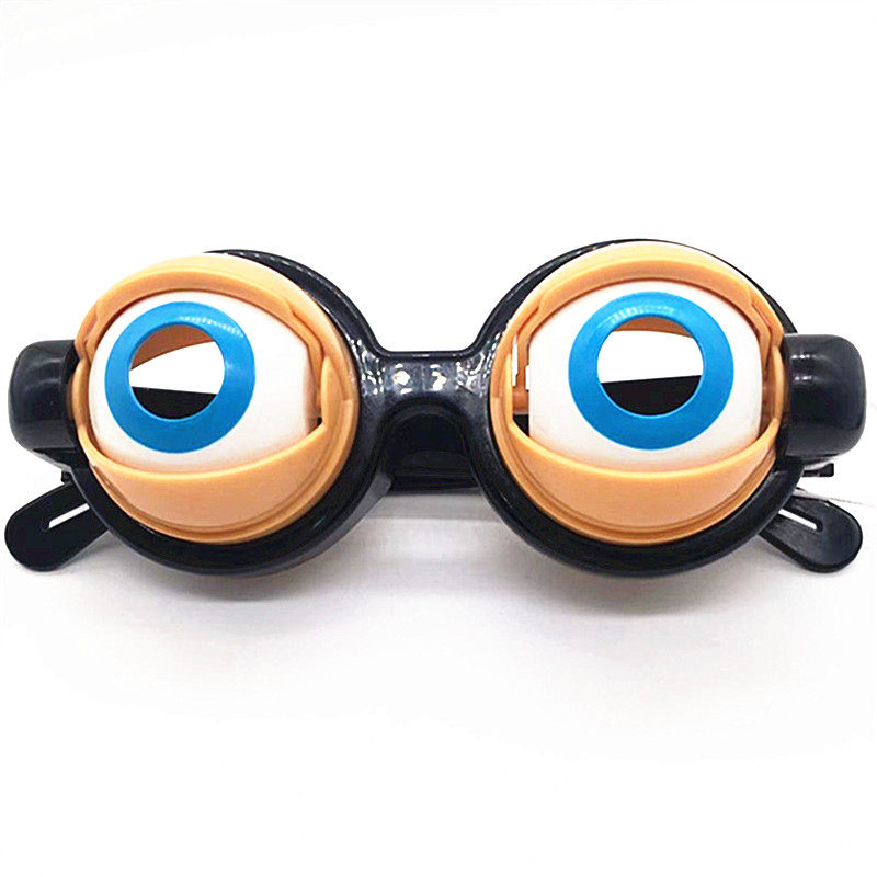 Crazy eyes toys Strange Creativity Funny Help Prop Glasses Pull wire will blink an eye for children to blame glasses-Taobao