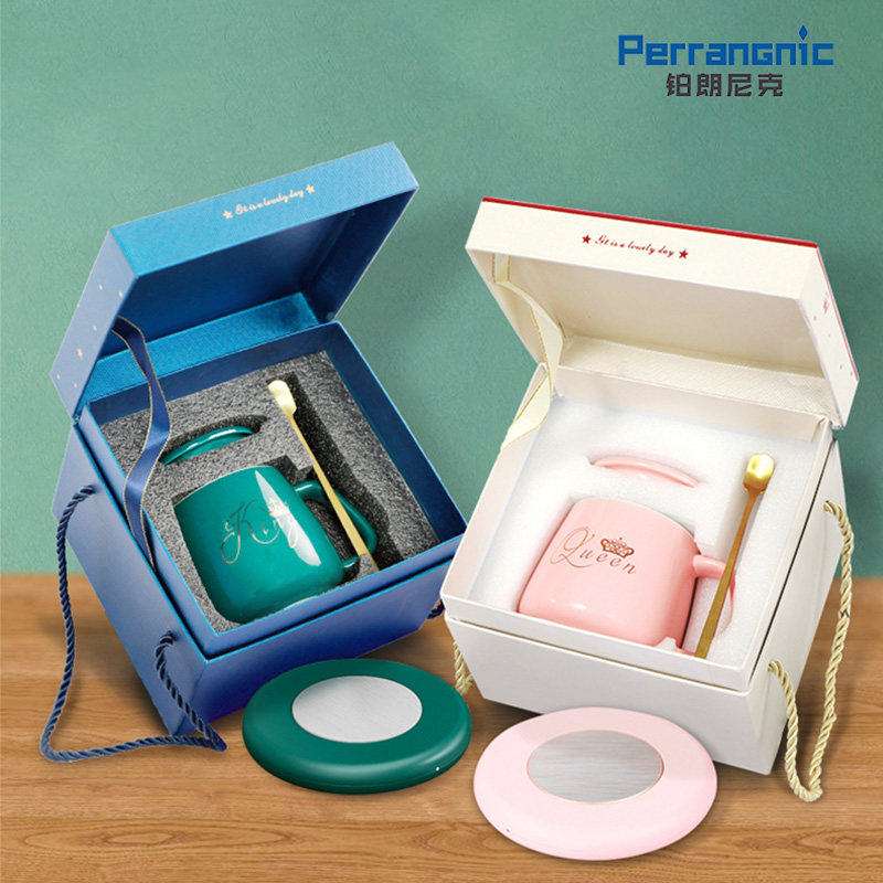 (German quality) L2 warm warm cup 55 degrees heating thermostatic cup cushion heated board cup hot milk Divine Instrumental Gift Box