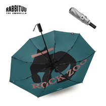 rabbituu sunscreen (zoo) titanium silver glue automatic umbrella Mens large sun umbrella Womens parasol