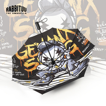 rabbituu double layer (Rock Lightning King)GENANX joint automatic umbrella mens tide stainless steel folding