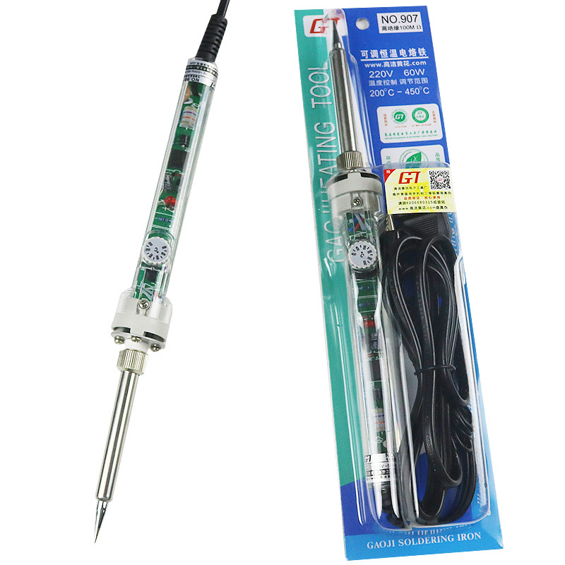 Huanghua 907 wire with electrostatic clamp temperature - adjusted electric soldering iron home computer maintenance welding tool soldering iron