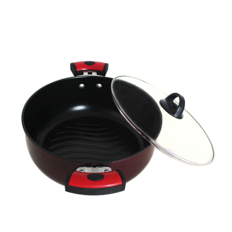 Manufacturer direct sales five pieces of suit pan with smoke-free no-stick frying pan suit non-stick gift pan for one generation hair