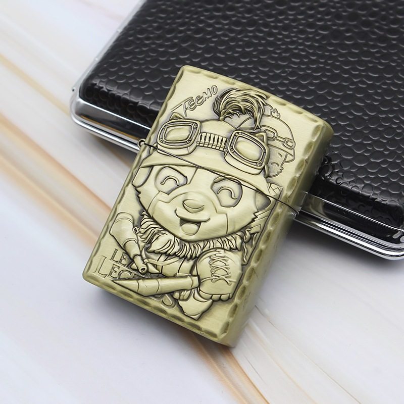 LOL Perimeter Kerosene Lighter 701 Heroes Alliance Lighter Reliefs Logo Internet Cafe Custom Lighter