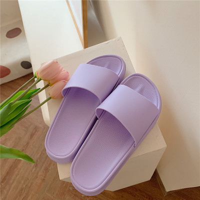 Print & Purpleslipper female summer Fairy wind fashion indoor non-slip soft sole ins bow Internet celebrity House household take a shower Sandals