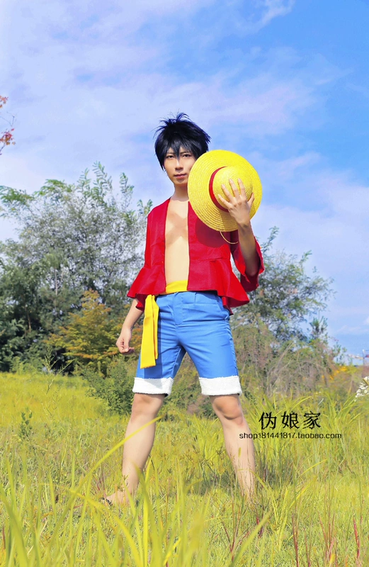 Gia đình giả cho trẻ sơ sinh thuê vua hải lý One Piece Meng Qi D · Luffy Bộ đồ cosplay dài tay thế hệ thứ hai - Cosplay