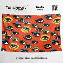 ins Net red creative trendy style Bohemian wind sunflower eye decoration background cloth poster hanging cloth painting