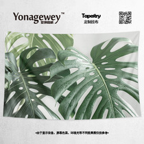 Mexican summer wind turtle back bamboo leaf photo illustration living room decorative painting poster background wall cloth hanging cloth curtain