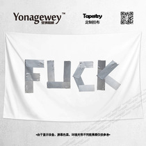 Simple style FUC tape design FCK Street personality niche decoration background cloth tapestry poster wall cloth