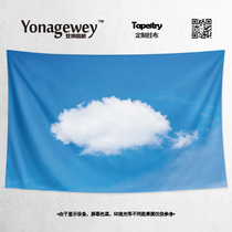 INS style simple hanging cloth Sky a cloud creative dormitory bedroom decoration background wall wall hanging poster tapestry