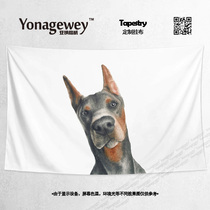 Cold style personality Doberman hound dog modern bedroom dormitory decoration poster background cloth wall cloth tapestry
