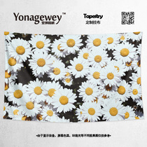 Little Daisy Hill chrysanthemum chrysanthemum surrounding creative bedroom dormitory decoration poster background wall cloth hanging cloth tapestry