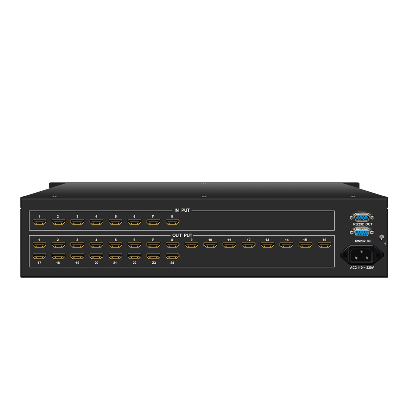 Digital high-definition HDMI hybrid matrix switcher 8 in 24 out of film matrix server