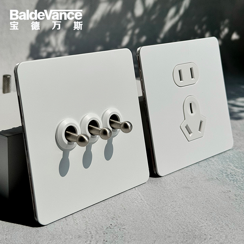 Baodevans Light Switch Socket Retro Toggle Double Switch Single Control Single Switch Hotel Panel Designer Blogger Recommended