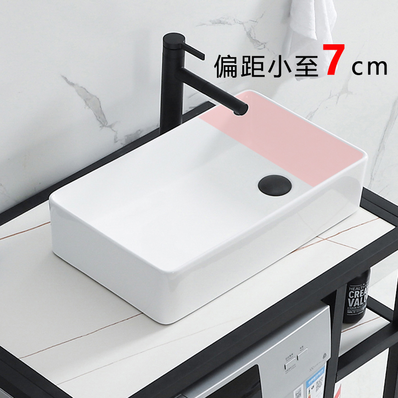 Lejia bathroom side water counter basin ceramic partial mouth wash basin balcony dressing room wash basin washing machine