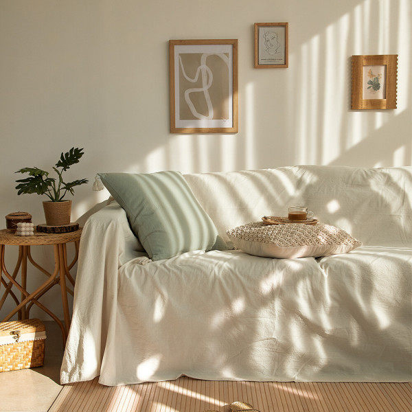 Wash cotton sofa cover in wind sofa cloth mat Nordic simple pure cotton sofa cover cover cover cover