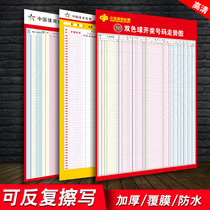 Double Color Ball Lottery Grand Music Through Trend Chart Form 3D Arrangement Three Arranged Five Lottery Shop Body Color Advertising Posters