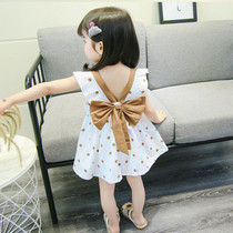  Korean fashion girls  dresses summer 2021 new female baby princess skirt net red childrens western skirt trend