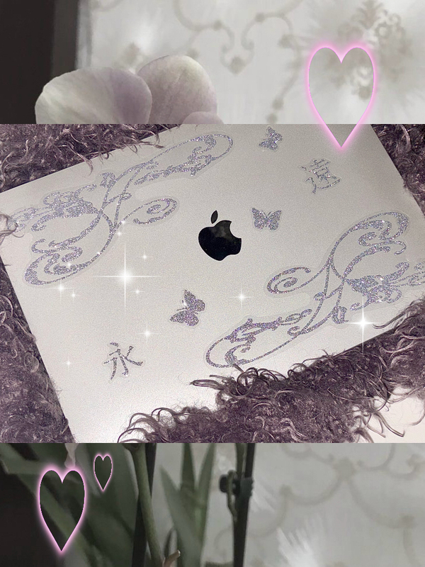 Driftingmoon *Forever* Chinese Style Millennium Vintage Flavor Butterfly Glitter Planner Computer iPad Stickers