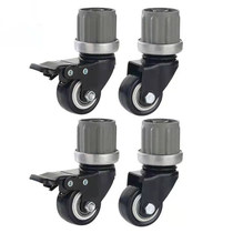 Stainless steel shelf universal wheel wheel wheel rack caster rubber wheel solid industrial wheel mobile disassembly and assembly