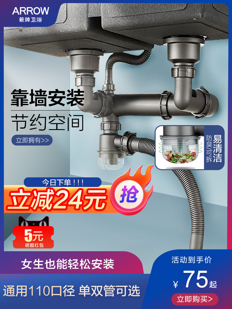 Wrigley kitchen sink drain pipe set Single and double sink sink sink sink sink sink sink sink accessories