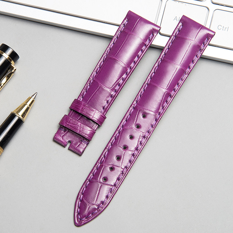 Handmade avocado leather meter with female real belt substitute river Poetry Danton's Omega Harmonica House Purple