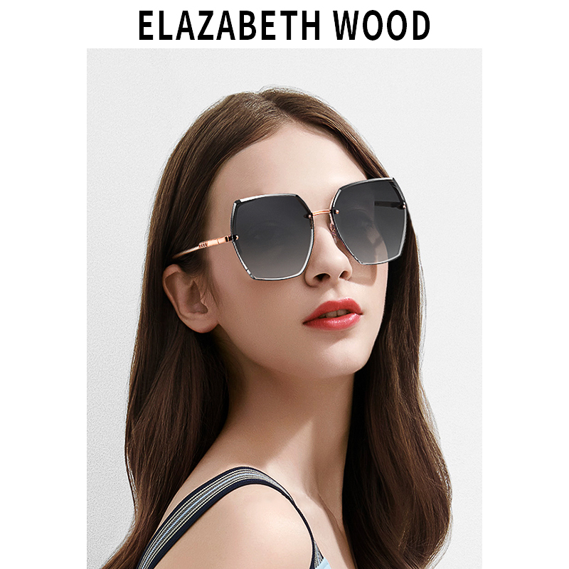 EW sunglasses women's 2022 new anti-UV strong light big face thin high-level sense of driving special sunglasses