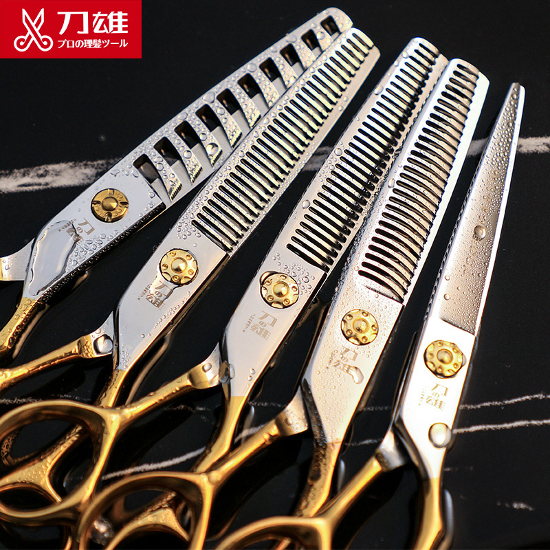 Knife-Shaped Hairdressing Scissors, Hair Cutting Scissors, Combination Scissors, Thinning Scissors, Flat Scissors, Fishbone Scissors, Japanese-Style Professional Hairstylist Salon Tools