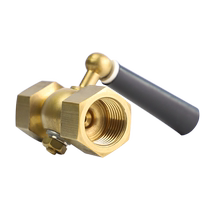 All-copper high-pressure thickened pressure gauge two-way plug valve boiler copper cock with exhaust hole 4 points M20x1 5