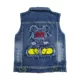 Cô gái denim vest mùa xuân và mùa thu vest công chúa vest denim mềm mại lớn bé trai cô gái áo khoác vest nữ mùa xuân mới - Áo ghi lê