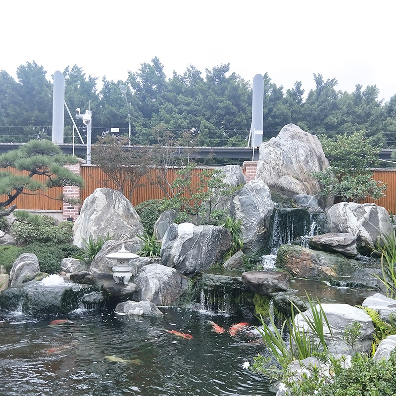 Chinese courtyard villa Taishan stone snow wave stone lawn garden embellishment original stone natural landscape stone rockery engineering stone