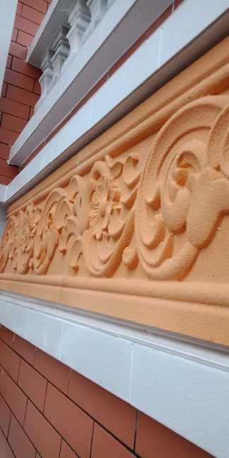 European eps relief villa exterior wall decoration door head triangle mountain flower polystyrene foam board