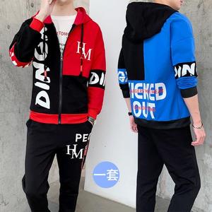 春季青少年开衫卫衣两件套学生韩版