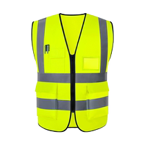 Reflective safety vest construction site construction vest custom printed logo traffic breathable sanitation garden yellow clothes