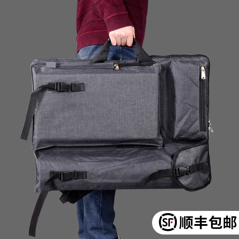 Upgrade Style Painting Bag Double Shoulder 4K Drawing Board Bag Versatile Art Examination Special Art Sketchpad Bag Large Capacity Portable Korean Version Support Bag Painting Shelf Pack Folding Containing Sketch Sketching Students Portable Waterproof Students