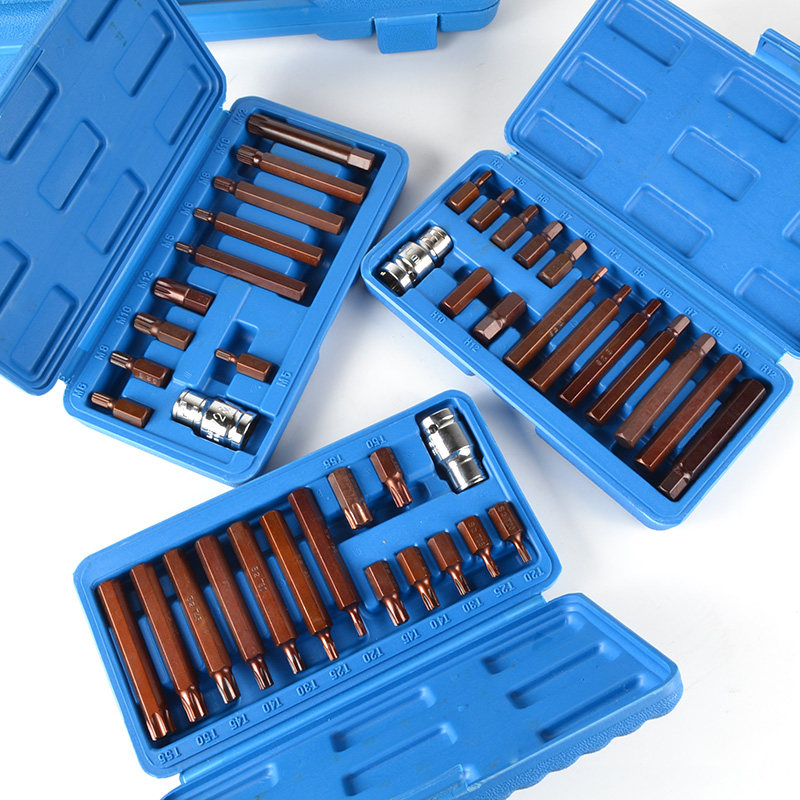 40 pieces of star batch head group set rice character inner hexagonal pattern pressure supporting barrel wrench combination tool bending rod sliding rod