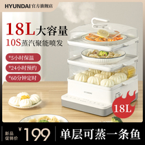 South Koreas modern electric steamer household multifunctional three-layer large-capacity steamer automatic electric steamer small breakfast machine