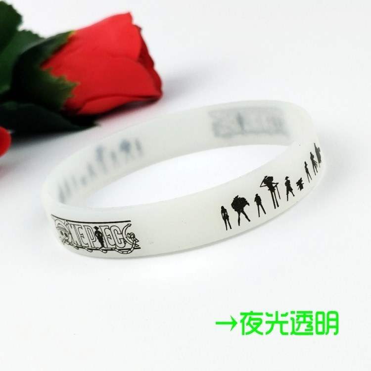 One piece basketball silicone bracelet Anime sports wrist Ruff bracelet cartoon bracelet One piece king hand ring