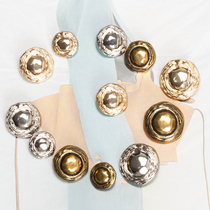 Nizi dark matte coat button windbreaker button coat suit round metal clothes button simple men and women