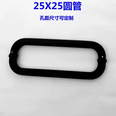 Shower room glass door pull door handle bathroom round tube open stainless steel handle double-sided split titanium alloy 300m