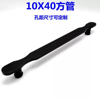 Shower door glass door handle thickened stainless steel dumb black one-sided sliding door handle hole distance 300m450m500m